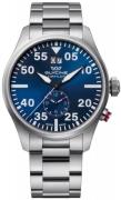 Glycine Miesten kello GL0362 Airpilot Dual Time Sininen/Teräs Ø44 mm