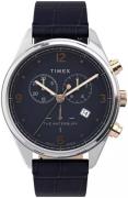 Timex Miesten kello TW2U04600D7 Musta/Nahka Ø42 mm