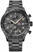 Swiss Military Miesten kello SM34084.04 Chrono Harmaa/Teräs Ø42 mm