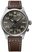 Glycine Miesten kello GL0367 Airpilot Dual Time Musta/Nahka Ø44 mm