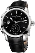 Ulysse Nardin Miesten kello 3343-126-92 Dual Time Musta/Nahka Ø42 mm