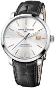 Ulysse Nardin Miesten kello 8153-111-2-90 Classico Hopea/Nahka Ø40 mm