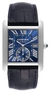 Cartier Miesten kello WSTA0010 Tank MC Sininen/Nahka