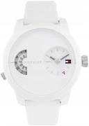 Tommy Hilfiger Miesten kello 1791558 Valkoinen/Kumi Ø40 mm