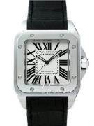 Cartier Miesten kello W20073X8 Santos Santos 100 Hopea/Nahka