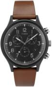 Timex Miesten kello TW2T29600 Musta/Nahka Ø42 mm