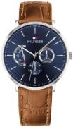 Tommy Hilfiger Miesten kello 1710375 Sininen/Nahka Ø40 mm