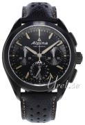 Alpina Miesten kello AL-760BBG5FBAQ6 Alpiner Musta/Nahka Ø44 mm