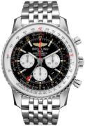 Breitling Miesten kello AB0441211B1A1 Navitimer Gmt Musta/Teräs Ø48