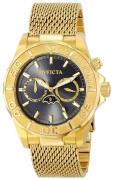 Invicta Miesten kello 80332 Harmaa/Kullanvärinen teräs Ø44 mm