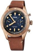 Oris Miesten kello 01 771 7744 3185-Set LS Diving Sininen/Nahka Ø43