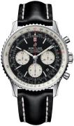 Breitling Miesten kello AB0121211B1X1 Navitimer 01 Musta/Nahka Ø43 mm