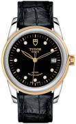 Tudor Naisten kello M55003-0037 Glamour Date Musta/Nahka Ø36 mm