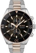 Hugo Boss Miesten kello 1513705 Musta/Punakultasävyinen Ø46 mm