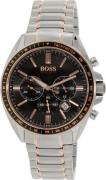 Hugo Boss Miesten kello 1513094 Chronograph Musta/Punakultasävyinen