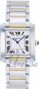 Cartier Miesten kello W51005Q4 Tank Francaise Large Hopea/Teräs