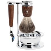Mühle Rytmo Set Razor Fusion™ + Shaving Brush + Bowl Ash Steamed