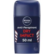 NIVEA For Men Antiperspirant Deodorant Dry Impact Stick 50 ml