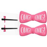 OMG! Double Dare Hair Up Bow Pin Hot Pink