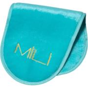 MILI Cosmetics Makeup Erase Towel Turquoise Ocean Golden Logo