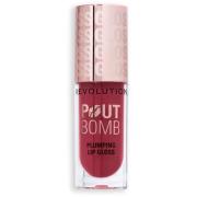 Makeup Revolution Pout Bomb Plumping Gloss Rosewood Rose Pink