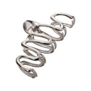 By Lyko Metallic Hair Claw Wave Silver
