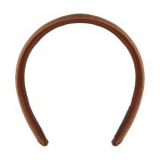 By Lyko Thin Satin Padded Diadem Brown