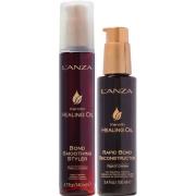 Lanza Healing Oil Bundle Styling Treatment 140 ml & Rebuilding Tr