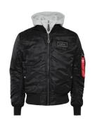 ALPHA INDUSTRIES Välikausitakki 'MA-1 D-Tec'  meleerattu harmaa / puna...