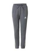 ADIDAS SPORTSWEAR Urheiluhousut 'Essentials'  harmaa / valkoinen