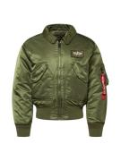 ALPHA INDUSTRIES Välikausitakki 'CWU 45'  oliivi / tummanpunainen / va...