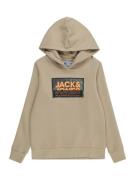Jack & Jones Junior Collegepaita 'LOGAN'  tummabeige / khaki / oranssi...