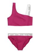 Calvin Klein Swimwear Bikini 'Meta Legacy'  lila / valkoinen