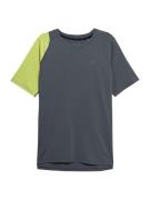 4F Toiminnallinen paita  tummanharmaa / vaaleanvihreä