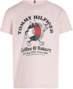 TOMMY HILFIGER Paita  roosa / punainen / musta / valkoinen