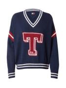 Tommy Jeans Neulepaita 'LETTERMAN'  marine / kirsikanpunainen / offwhi...