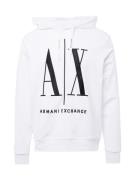 ARMANI EXCHANGE Collegepaita  musta / valkoinen