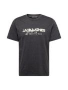 JACK & JONES Paita 'JJALVIS'  kerma / antrasiitti / valkoinen