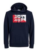 JACK & JONES Collegepaita 'JJNolan'  laivastonsininen / punainen / val...