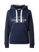 TOM TAILOR DENIM Collegepaita  tummansininen / valkoinen