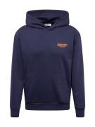 JACK & JONES Collegepaita 'JJOLIVE'  laivastonsininen / oranssi