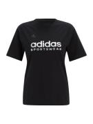 ADIDAS SPORTSWEAR Toiminnallinen paita 'TIRO'  musta / hopea