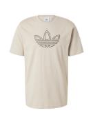 ADIDAS ORIGINALS Paita 'OUTLINE'  beige / musta