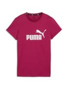 PUMA Toiminnallinen paita 'ESSENTIAL'  tumma pinkki / valkoinen