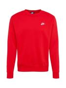 Nike Sportswear Collegepaita 'Club Fleece'  punainen / valkoinen