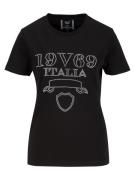 19V69 ITALIA Paita 'Bella'  musta / hopea