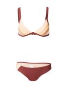 RIP CURL Bikini 'SURF REVIVAL'  beige / kameli / pastellioranssi / pun...