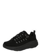 SKECHERS Matalavartiset tennarit 'D'LUX WALKER 2.0'  musta / hopea