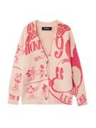 Desigual Neuletakki 'Mickey Mouse'  beige / punainen