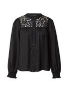 Dorothy Perkins Pusero 'Lace Yoke'  musta